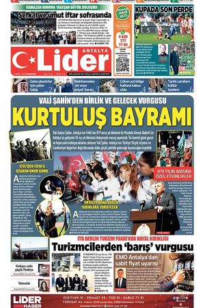 5 MART 2026 LİDER GAZETE ANTALYA