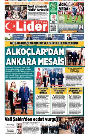 6 MART 2026 LİDER GAZETE ANTALYA