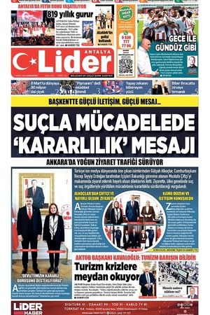 7 MART 2026 LİDER GAZETE ANTALYA
