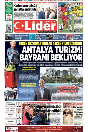 9 MART 2026 LİDER GAZETE ANTALYA