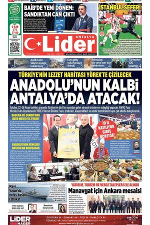 10 NİSAN 2026 LİDER GAZETE ANTALYA