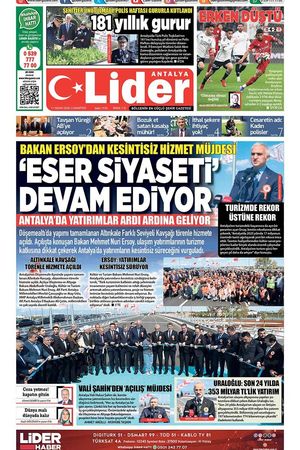 11 NİSAN 2026 LİDER GAZETE ANTALYA