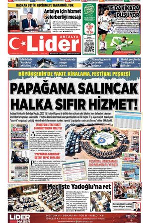 14 NİSAN 2026 LİDER GAZETE ANTALYA