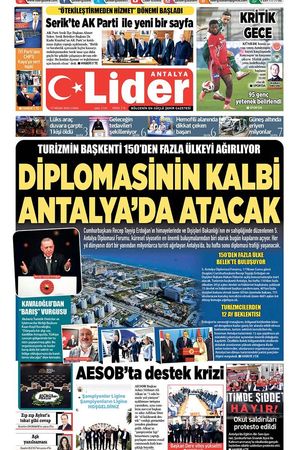 17 NİSAN 2026 LİDER GAZETE ANTALYA