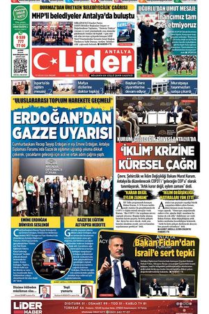 19 NİSAN 2026 LİDER GAZETE ANTALYA