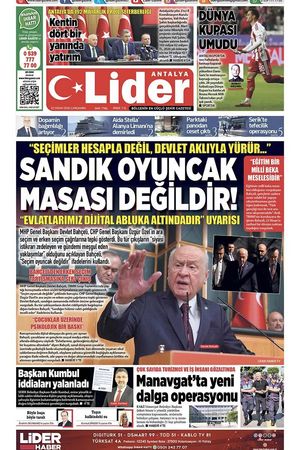 22 NİSAN 2026 LİDER GAZETE ANTALYA