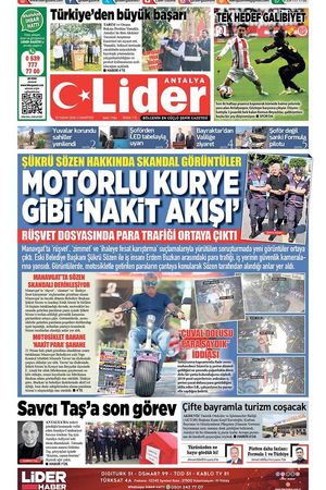 25 NİSAN 2026 LİDER GAZETE ANTALYA