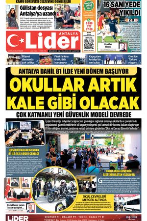 26 NİSAN 2026 LİDER GAZETE ANTALYA