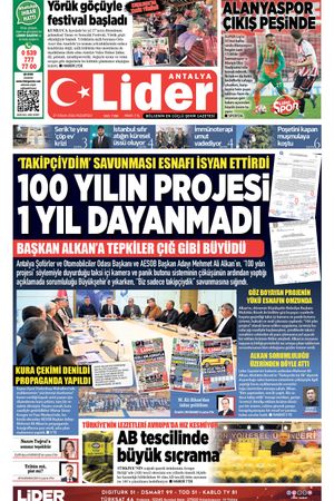 27 NİSAN 2026 LİDER GAZETE ANTALYA