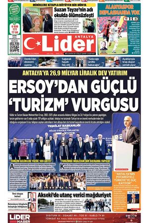 5 NİSAN 2026 LİDER GAZETE ANTALYA