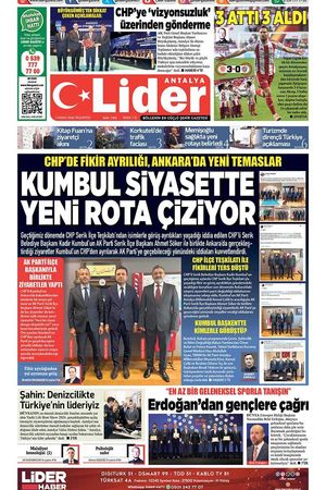 6 NİSAN 2026 LİDER GAZETE ANTALYA
