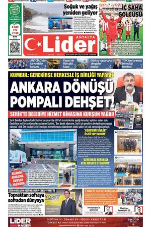 7 NİSAN 2026 LİDER GAZETE ANTALYA