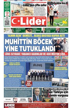 8 NİSAN 2026 LİDER GAZETE ANTALYA