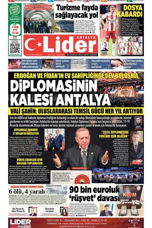 9 NİSAN 2026 LİDER GAZETE ANTALYA