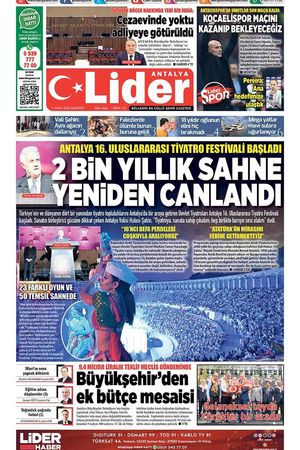 11 MAYIS 2026 LİDER GAZETE ANTALYA