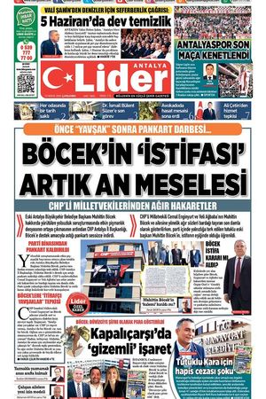 13 MAYIS 2026 LİDER GAZETE ANTALYA