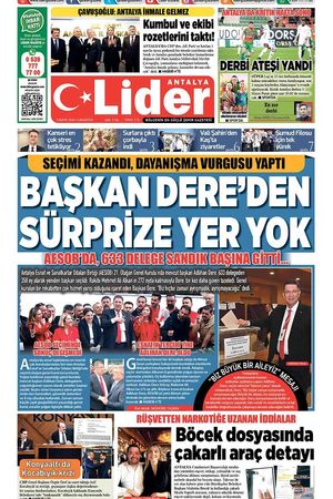 2 MAYIS 2026 LİDER GAZETE ANTALYA