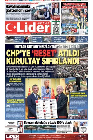 23 MAYIS 2026 LİDER GAZETE ANTALYA