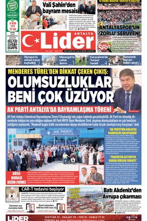 29 MAYIS 2026 LİDER GAZETE ANTALYA