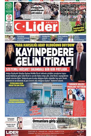 5 MAYIS 2026 LİDER GAZETE ANTALYA