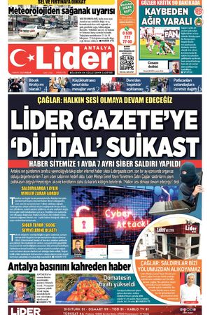 3 MAYIS 2026 LİDER GAZETE ANTALYA
