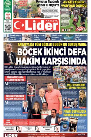 4 MAYIS 2026 LİDER GAZETE ANTALYA
