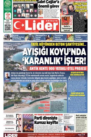 25 MAYIS 2026 LİDER GAZETE ANTALYA