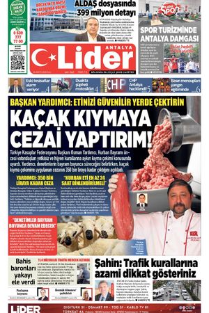 26 MAYIS 2026 LİDER GAZETE ANTALYA