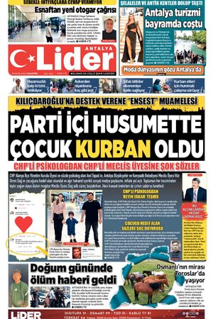 30 MAYIS 2026 LİDER GAZETE ANTALYA