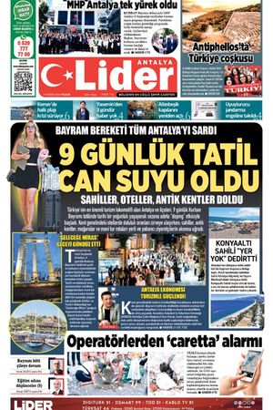 31 MAYIS 2026 LİDER GAZETE ANTALYA