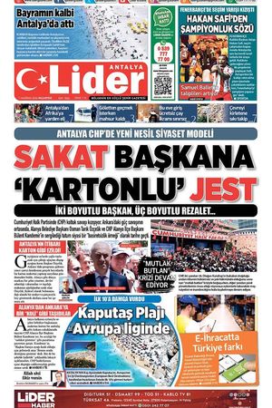 1 HAZİRAN 2026 LİDER GAZETE ANTALYA