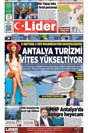 11 HAZİRAN 2026 LİDER GAZETE ANTALYA