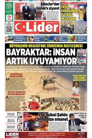 12 HAZİRAN 2026 LİDER GAZETE ANTALYA