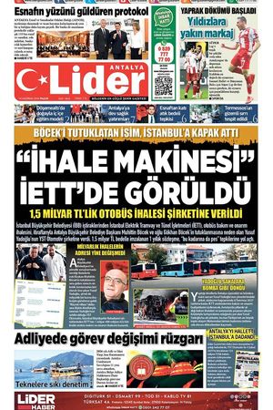 14 HAZİRAN 2026 LİDER GAZETE ANTALYA