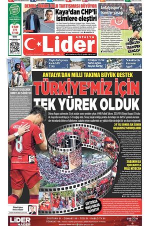 15 HAZİRAN 2026 LİDER GAZETE ANTALYA