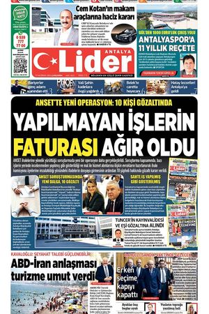 17 HAZİRAN 2026 LİDER GAZETE ANTALYA