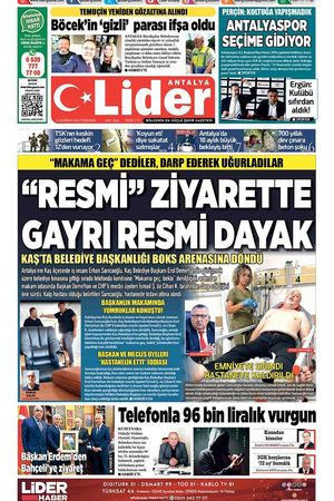 4 HAZİRAN 2026 LİDER GAZETE ANTALYA