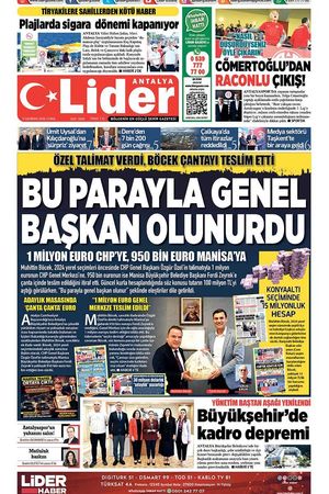 5 HAZİRAN 2026 LİDER GAZETE ANTALYA