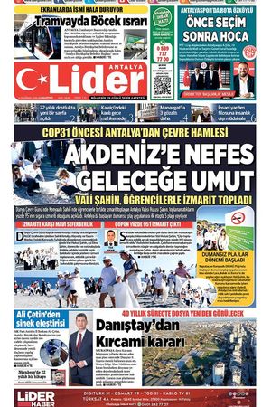 6 HAZİRAN 2026 LİDER GAZETE ANTALYA