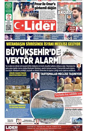 8 HAZİRAN 2026 LİDER GAZETE ANTALYA