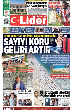 23 HAZİRAN 2026 LİDER GAZETE ANTALYA