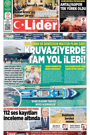 25 HAZİRAN 2026 LİDER GAZETE ANTALYA