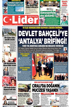 19 TEMMUZ 2026 LİDER GAZETE ANTALYA