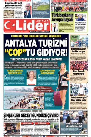 26 TEMMUZ 2026 LİDER GAZETE ANTALYA
