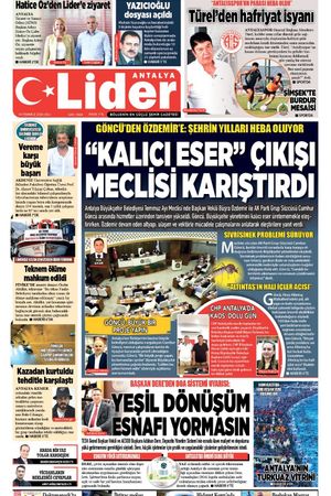 14 TEMMUZ 2026 LİDER GAZETE ANTALYA