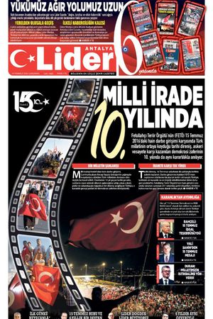 15 TEMMUZ 2026 LİDER GAZETE ANTALYA