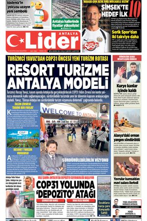 3 AĞUSTOS 2026 LİDER GAZETE ANTALYA