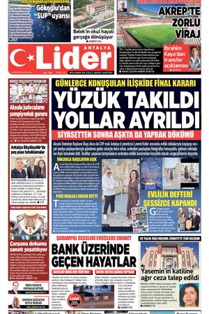 4 AĞUSTOS 2026 LİDER GAZETE ANTALYA