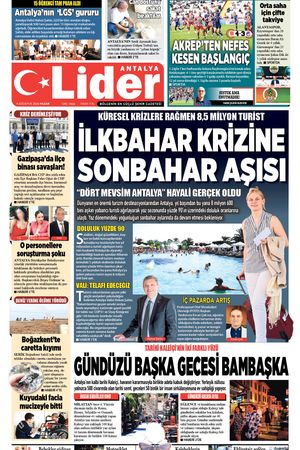 9 AĞUSTOS 2026 LİDER GAZETE ANTALYA