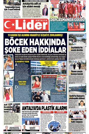 2 EYLÜL 2026 LİDER GAZETE ANTALYA